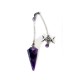 Pendulum Amethyst with Moon chain and Triple Moon